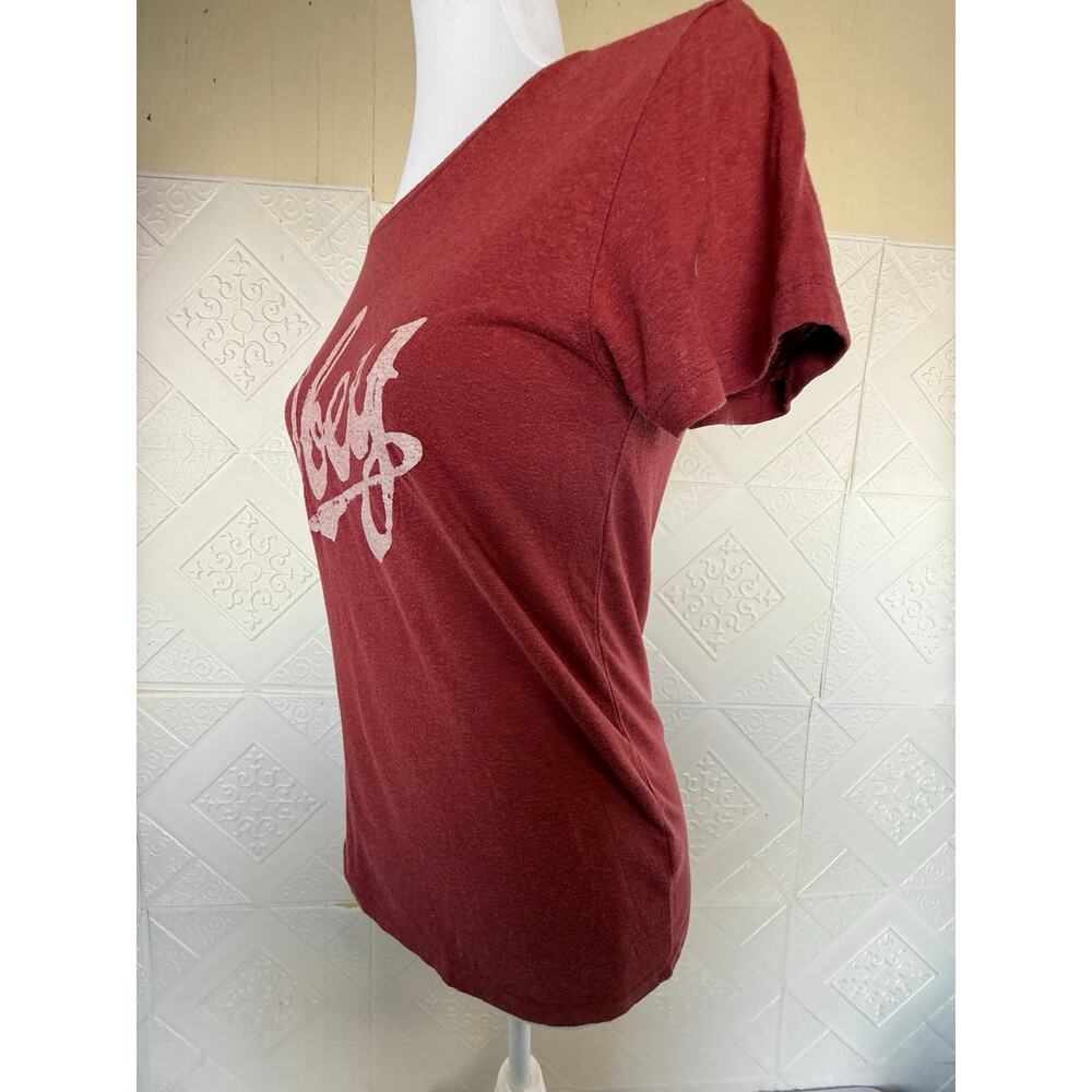 SKU2487 OBEY Women's Small Burnt Red Graphic Logo T-Shirt Made in USA - Picture 4 of 7
